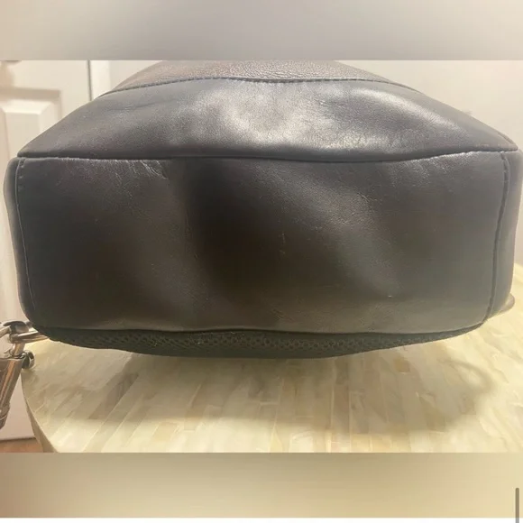 (Unistyle) NWOT Coach Leather Charles Pack w/Deep
Brwn/Blk Signature Coach Print - Picture 9 of 10